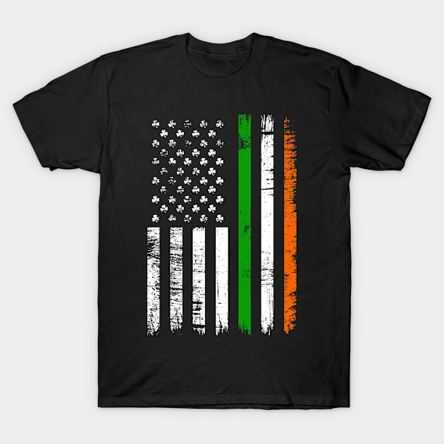 St Patricks Day American Flag Ireland T-Shirt by oyshopping